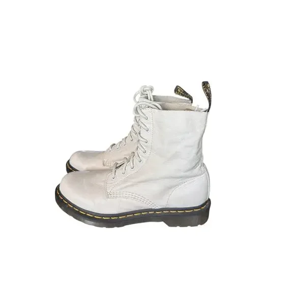 Dr. Martens 1460 Pascal Virginia Leather Boots White Women’s Size 9 (EU 41) - Picture 5 of 12